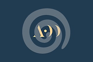 AOD abstract letter logo design