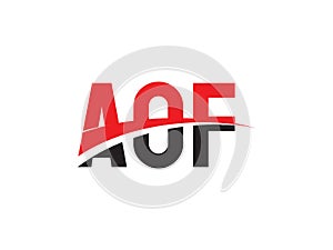 AOF Letter Initial Logo Design Vector Illustration photo