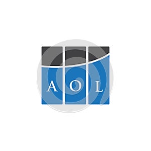 AOL letter logo design on black background. AOL creative initials letter logo concept. AOL letter design