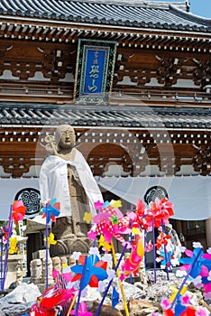 Jizo Bosatsu Statue at Osorezan Bodaiji Temple in Mutsu, Aomori, Japan. founded in 862 AD by the