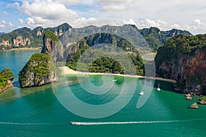 Aonang beach and resorts aerial view