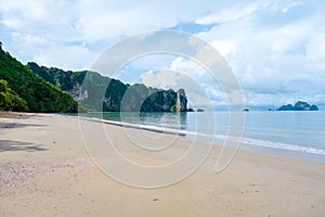 Aonang Krabi Thailand, Aonang beach during rain season in Thailand