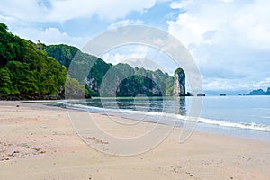 Aonang Krabi Thailand, Aonang beach during rain season in Thailand