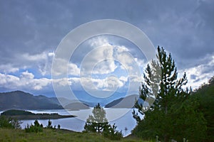 Aoos Lake, Natural landscape in Epirus, Ioannina, Greece