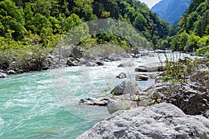 Aoos river in Konitsa, Greece