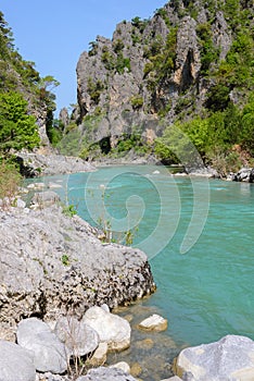 Aoos river in Konitsa, Greece