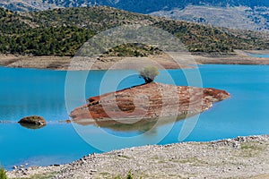 Aoos Springs Lake in Metsovo in Epirus. mountains of Pindus in northern Greece