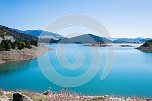 Aoos Springs Lake in Metsovo in Epirus. mountains of Pindus in northern Greece