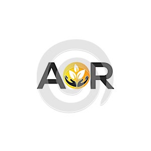 AOR letter logo design on BLACK background. AOR creative initials letter logo concept. AOR letter design.AOR letter logo design on