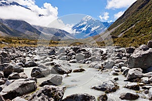 Aoraki Mount Cook Valley Southern Alps NZ photo