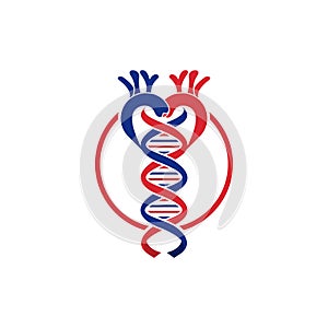 Aorta DNA Biology Medical Business Logo