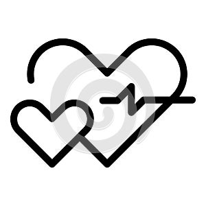 Aorta heart icon outline vector. Love grow