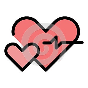 Aorta heart icon vector flat