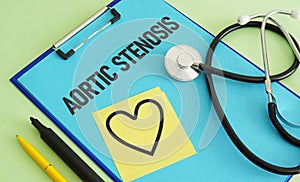Aortic stenosis is shown using the text photo