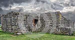 Aosehus Castle Ruins overcast