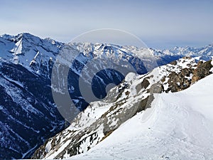 Aosta valley mountain range pila photo