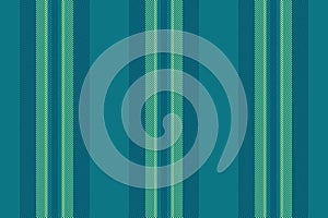 Aosy fabric seamless textile, basic background vertical lines. Clain stripe vector texture pattern in cyan and green colors