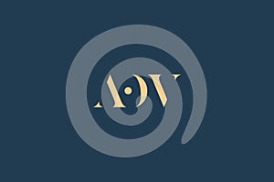 AOV abstract letter logo design