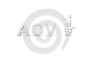 AOV concept white background 3d