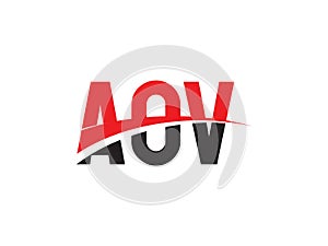AOV Letter Initial Logo Design Vector Illustration
