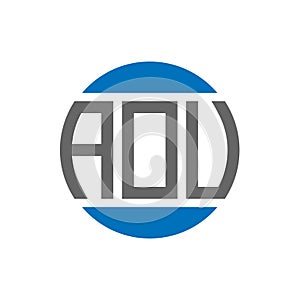 AOV letter logo design on white background. AOV creative initials circle logo concept
