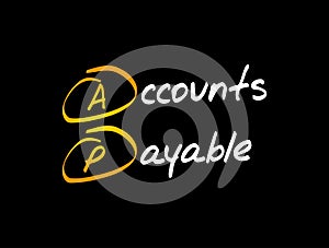 AP - Accounts Payable acronym, business concept