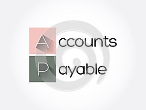 AP - Accounts Payable acronym, business concept background