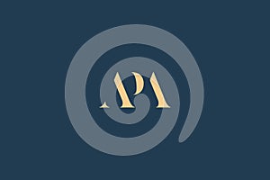 APA abstract letter logo design