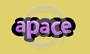 APACE writing vector design on a yellow background