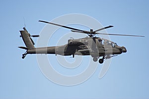 Apache helicopter in flight photo