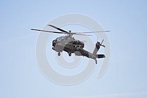 Apache helicopter in flight photo