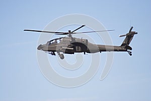 Apache helicopter in flight photo