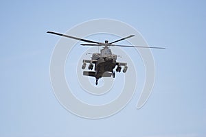 Apache helicopter in flight photo