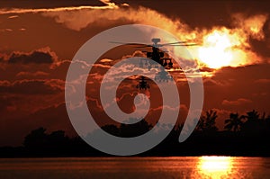 Apache helicopter formation