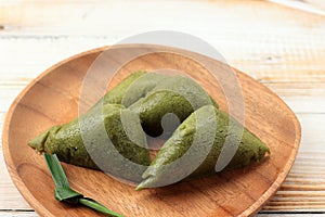 Apang Panas Bugis with Pandan. Steamed Cake Made from Rice Flour photo