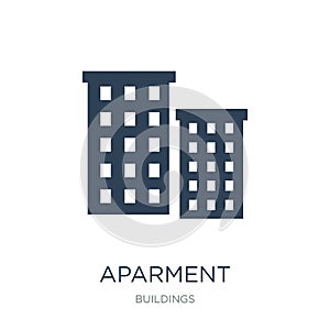 aparment icon in trendy design style. aparment icon isolated on white background. aparment vector icon simple and modern flat