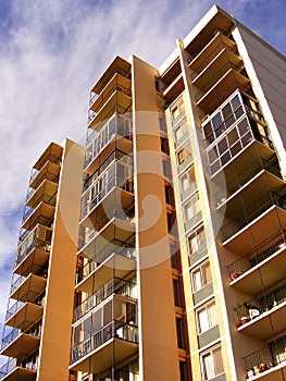 Apartment balcony perspective