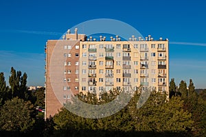 Apartment block against the sky