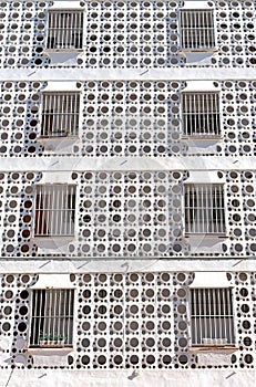 Apartment block with ornamental facade. Nerja, Spain.