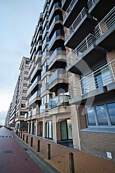 Apartment blocks in Blankenberge, Belgium