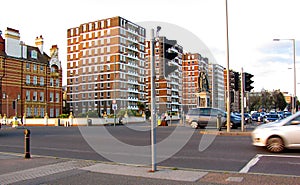 Apartment blocks on Grand Avenue in Hove England