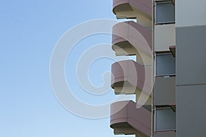 Apartment with blue sky background