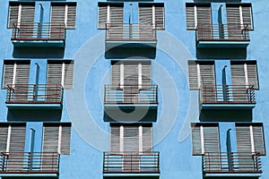 Apartment building balcony