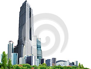 Apartment building with beautiful views photo