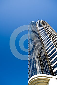 Apartment building blue sky