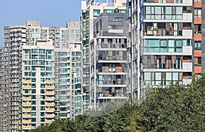 Apartment building, density of living, Chaoyang district, Beijing, China photo