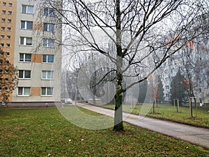 Apartment building in european