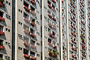 Apartment building facade,   residential real estate, HongKong