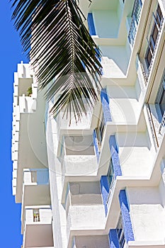 Apartment building in Miami Beach, Florida.