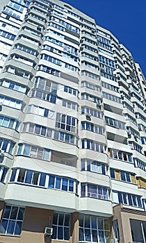 Apartment building. Modern architecture. Stylish living block of flats